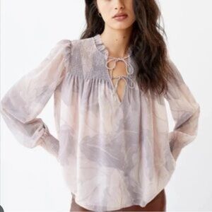 •449• Wilfred Sheer Blouse - Soft Lavender